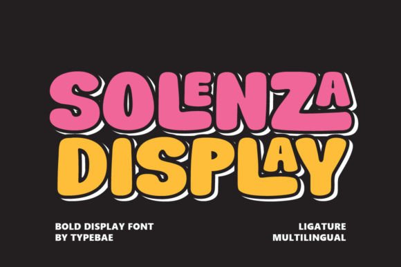 Solenza: The Bold Display Font That Brings Retro Charm